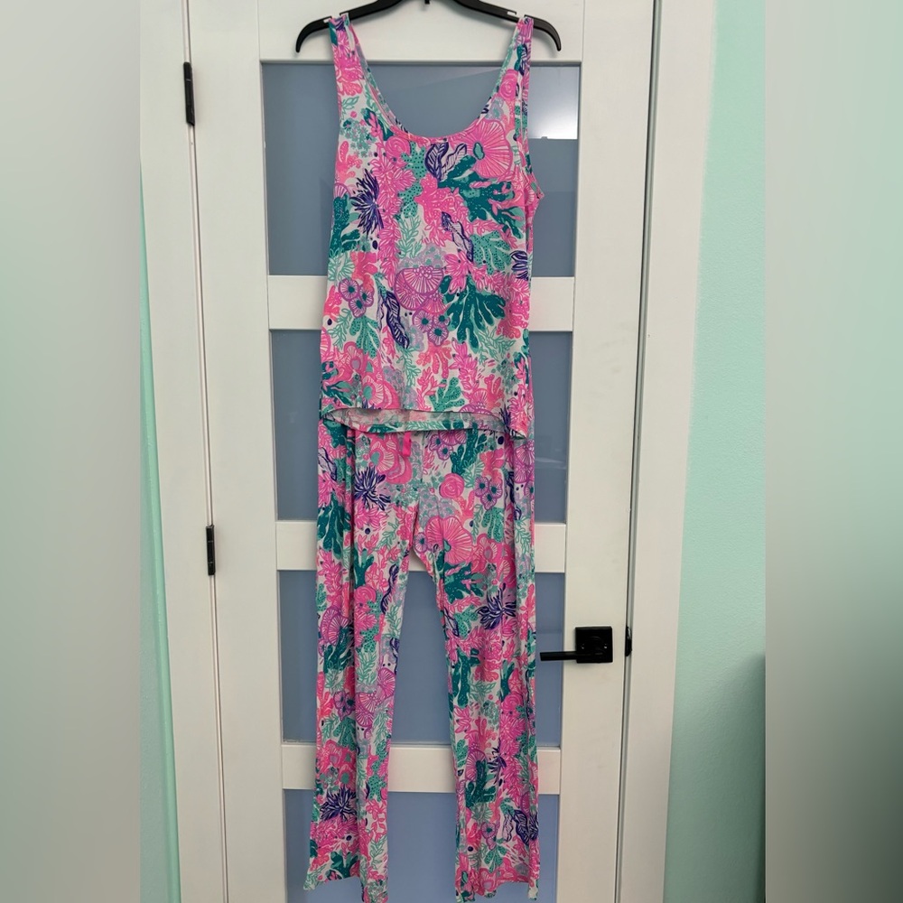 Lilly Pulitzer PJ Set Tank and Pants Very good condition